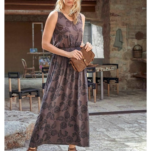 Hill Dresses Hill Floral Maxi Dress V Neck Smocked